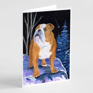 [RDY] [��������] Caroline's Treasures Starry Night English Bulldog Greeting Cards with Envelopes, 5 x 7 (8 Count) [�y�V�C�O�ʔ�] | Caroline's Treasures Starry Night English Bulldog Greeting Cards with Envelopes, 5 x 7 (8 Count)