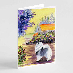 [RDY] [] Caroline's Treasures Keeshond O[eBOJ[hitjA5C` x 7C`i8JEg [yVCOʔ] | Caroline's Treasures Keeshond Greeting Cards with Envelopes, 5" x 7" (8 Count)