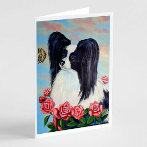 [RDY] [��������] Caroline's Treasures Papillon Black and White Greeting Cards with Envelopes, 5" x 7" (8 Count) [�y�V�C�O�ʔ�] | Caroline's Treasures Papillon Black and White Greeting Cards with Envelopes, 5" x 7" (8 Count)