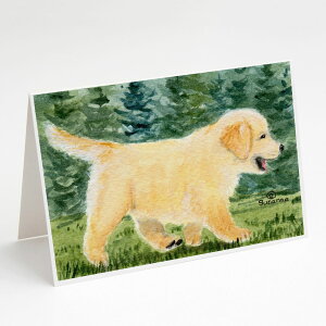 [RDY] [��������] Caroline's Treasures �S�[���f�����g���o�[�E�O���[�e�B���O�J�[�h�i�����t���j�A5�C���` x 7�C���`�i8�J�E���g [�y�V�C�O�ʔ�] | Caroline's Treasures Golden Retriever Greeting Cards with Envelop