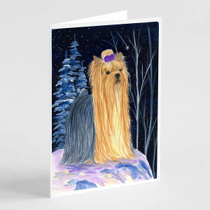 [RDY] [��������] Caroline's Treasures Starry Night Yorkie Greeting Cards with Envelopes, 5 x 7 (8 Count) [�y�V�C�O�ʔ�] | Caroline's Treasures Starry Night Yorkie Greeting Cards with Envelopes, 5 x 7 (8 Count)
