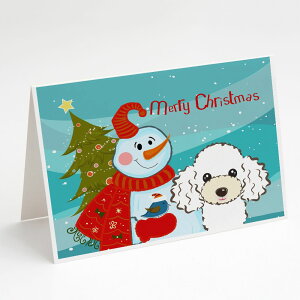 [��������] Caroline's Treasures Snowman with White Poodle Greeting Cards with Envelopes, 5" x 7" (8 Count) [�y�V�C�O�ʔ�] | Caroline's Treasures Snowman with White Poodle Greeting Cards with Envelopes, 5" x 7" (8 Count)