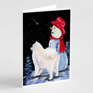 [RDY] [��������] Caroline's Treasures �T���G�h�E�O���[�e�B���O�J�[�h�A�����t���A5�C���` x 7�C���`�i8�J�E���g�j [�y�V�C�O�ʔ�] | Caroline's Treasures Samoyed Greeting Cards with Envelopes, 5" x 7" (8 Count)