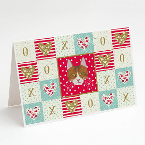 [] Caroline's Treasures G[QC̔L̈̃O[eBOJ[hAtA5C`x7C`i8JEgj [yVCOʔ] | Caroline's Treasures Aegean Cat Love Greeting Cards with Envelopes, 5" x