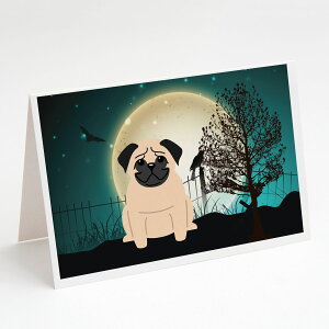 [RDY] [��������] Caroline'sTreasures Scary Pug Halloween Greeting Cards with Envelopes, 5" x 7" (8 Count) [�y�V�C�O�ʔ�] | Caroline'sTreasures Scary Pug Halloween Greeting Cards with Envelopes, 5" x 7" (8 Count)