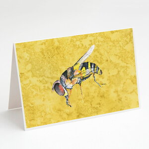 [RDY] [] Caroline's Treasures ~co`̃O[eBOJ[hAtA5C` x 7C`i8JEgj [yVCOʔ] | Caroline's Treasures Bee Greeting Cards with Envelopes, 5" x 7" (8 Count)