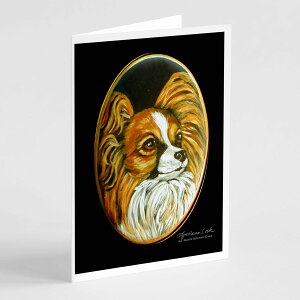 [��������] Caroline's Treasures �p�s���� �O���[�e�B���O�J�[�h �����t���A5�C���`x7�C���`�i8�J�E���g�j [�y�V�C�O�ʔ�] | Caroline's Treasures Papillon Greeting Cards with Envelopes, 5" x 7" (8 Count)