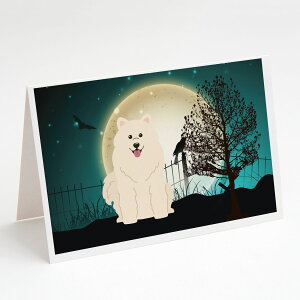 [RDY] [��������] Caroline'sTreasures Scary Samoyed Halloween Greeting Cards with Envelopes, 5" x 7" (8 Count) [�y�V�C�O�ʔ�] | Caroline'sTreasures Scary Samoyed Halloween Greeting Cards with Envelopes, 5" x 7" (8 Count)