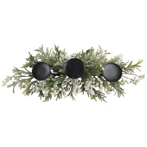 [RDY] [] 26C`gvLhz_[itXgHꂽtƎtjNX}XfR[V [yVCOʔ] | 26" Triple Candle Holder with Frosted Foliage and Berries Christmas Decor