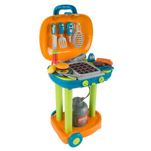 [] Hey! Play! o[xL[ÔZbg - Vт̎q̗[H̗VуZbg [yVCOʔ] | Hey! Play! BBQ Grill Toy Set - Pretend Play Kids Dinner Play Set