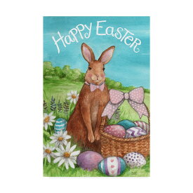 [RDY] [送料無料] Trademark Fine Art Happy Easter Bunny With Basket」 メリンダ・ヒプシャー作 キャンバスアート [楽天海外通販] | Trademark Fine Art 'Happy Easter Bunny With Basket' Canvas Art by Melinda Hipsher