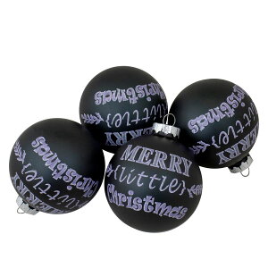 [RDY] [] Northlight Merry Little Matte Black Glass Christmas Ball Ornaments, 4 Count (2.5") [yVCOʔ] | Northlight Merry Little Matte Black Glass Christmas Ball Ornaments, 4 Count (2.5")