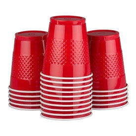 [送料無料] JAM プラスチックカップ、12オンス、レッド、20/パック [楽天海外通販] | JAM Plastic Cups, 12 oz, Red, 20/Pack