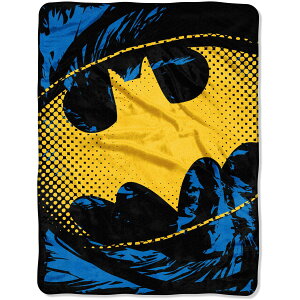 [RDY] [��������] Warner Bros. �o�b�g�}�� "���b�v�h�V�[���h" 46" x 60" �}�C�N�����b�V�F���X���[ [�y�V�C�O�ʔ�] | Warner Bros. Batman "Ripped Shield" 46" x 60" Micro Raschel Throw