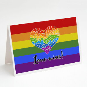 [] QCvCh uEBY UCNn[g O[eBOJ[hGx[v 8 [yVCOʔ] | Gay Pride Love Wins Mosaic Heart Greeting Cards and Envelopes Pack of 8
