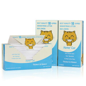 [RDY] [��������]  Hyper Cat �W�����{�L���b�g���^�[�{�b�N�X���C�i�[ �В��^�S�~�� �{�b�N�X�p 30�J�E���g [�y�V�C�O�ʔ�] | Hyper Cat Jumbo Cat Litter Box Liners Drawstring Litter Bags for Boxes 30 Counts