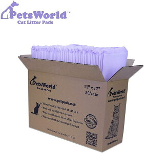 [RDY] [��������] PetsWorld �L���p�b�h �t���b�V���ȍ��� 50������ �z�������Q [�y�V�C�O�ʔ�] | PetsWorld Cat Litter Pads Fresh Scent 50 Count, Heavy Duty Absorbancy