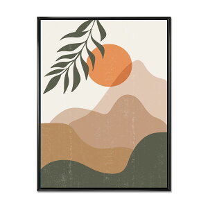 [RDY] [] Designart ԂƒۓIȃA[Xg[̎RXIv_ȃt[tLoXEH[A[gvg [yVCOʔ] | Designart 'Abstract Earth Toned Mountains With Red Moon I' Modern