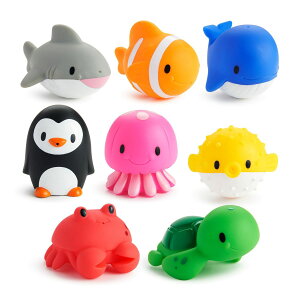 [RDY] [��������] Munchkin �I�[�V�����E���X �o�X�E�g�C 9�����ȏ�E�j�����p�E8�p�b�N [�y�V�C�O�ʔ�] | Munchkin Ocean Squirts Bath Toy, 9 Months+, Unisex, 8 Pack