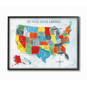 [RDY] [] The Kids Room By Stupell JtȐEn}AJqۈ牀GzW[N[A[g `ɂ Farida Zaman [yVCOʔ] | The Kids Room by Stupell Colorful World Map of USA Kids Nur