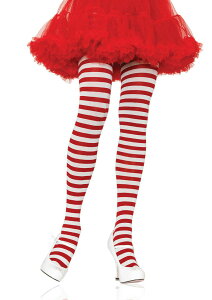 [RDY] [] Leg Avenue ~ZXN[XfB[XiCXgCv^CcnEBRX`[ANZT[ [yVCOʔ] | Leg Avenue Mrs. Claus Womens Nylon Striped Tights Halloween Costume Accesso