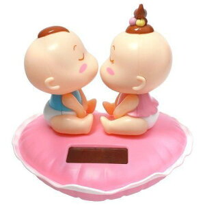 [] z͂^ꂽ{uwbhLXN̂Ƃ̑Ԃ̑ [yVCOʔ] | Solar Powered Bobble Head Kissing Boy And Girl Toys Home Decoration Car Decoration