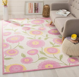 [RDY] [��������] Safavieh �L�b�Y�R���N�V���� SFK355A �n���h���C�h���O �A�C�{���[/�s���N [�y�V�C�O�ʔ�] | SAFAVIEH Kids Collection SFK355A Handmade Ivory/Pink Rug