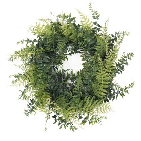 [RDY] [送料無料] Vickerman 18インチ人工グリーンバックラーファーンとグラスリース。 [楽天海外通販] | Vickerman 18" Artificial Green Buckler Fern and Grass Wreath.
