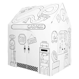 [] Easy Playhouse sbgXgbvEK[W A[gNtg _{[EvCnEX - LbY 3Έȏ [yVCOʔ] | Easy Playhouse Pit Stop Garage Arts  Crafts Cardboard Playhouse - Ki
