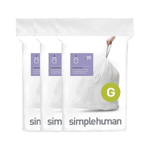 [��������] simplehuman �R�[�hG�J�X�^���t�B�b�g�В��^�S�~�� �f�B�X�y���T�[�p�b�N�A60������A30���b�g���^8�K�����A�z���C�g 60������i1�p�b�N�j [�y�V�C�O�ʔ�] | simplehuman Code G Custom F