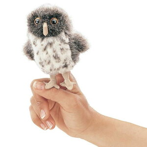 [] Folkmanis wl` ~jV}tNE [yVCOʔ] | Folkmanis Finger Puppet Mini Spotted Owl