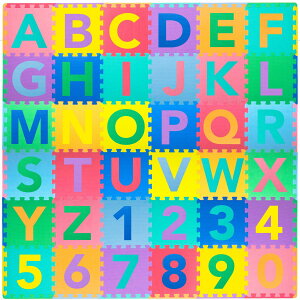 [RDY] [] ProSource q̂߂̃pYAt@xbgƐAvC}bg-GbW36^C [yVCOʔ] | ProSource Puzzle Alphabet and Numbers Foam PlayMat for Kids - 36 tiles with edges