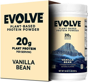 [RDY] [��������] Evolve �A�����v���e�C���E�p�E�_�[�A���z�I�ȃo�j���A�v���e�C��20g�A1�|���h [�y�V�C�O�ʔ�] | Evolve Plant Based Protein Powder, Ideal Vanilla, 20g Protein, 1 Pound