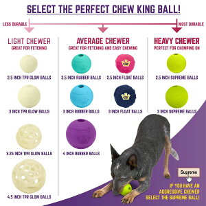 [RDY] [��������] Chew King ���̂�������3�C���`�ϋv�S���t�F�b�`�O���[�{�[���i2�p�b�N�j�A���̂������� [�y�V�C�O�ʔ�] | Chew King Dog Toy 3 Inch Durable Rubber Fetch Glow Balls (2-Pack), Dog Toy