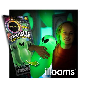 [RDY] [] illooms X[p[TCYO[GCAnEBCgAbvo[5pbN [yVCOʔ] | Illooms Super Size Green Alien Halloween Light up Balloons 5 Pack