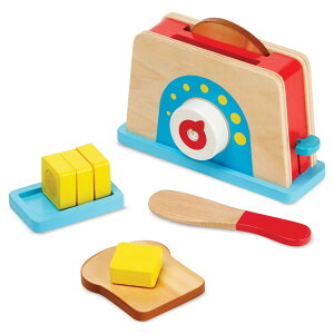 [] Melissa & Doug pƃo^[ g[X^[ Zbg (9 pc) - ؐ̍ĐHiƃLb` ANZT[ [yVCOʔ] | Melissa & Doug Bread and Butter Toaster Set (9 pcs) - Wooden Play Food and Kitchen Ac