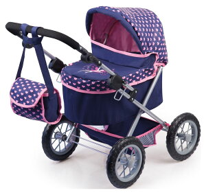 [RDY] [] Bayer Design gfBԃxr[J[ xr[h[p lCr[/sN [yVCOʔ] | Bayer Design Trendy Pram Stroller for Toy Baby Dolls - Navy/Pink