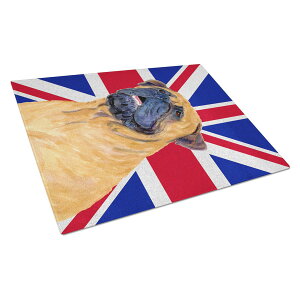 [RDY] [��������] Caroline's Treasures �u���}�X�e�B�t�ƃ��j�I���W���b�N �C�M���X�����K���X�܂Ȕ� L�T�C�Y [�y�V�C�O�ʔ�] | Caroline's Treasures Bullmastiff with English Union Jack British Flag Glass Cutting Board La