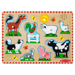 [RDY] [��������] Melissa & Doug �t�@�[���A�j�}���Y �T�E���h�p�Y�� - �ؐ��y�O�p�Y�� (8�s�[�X) [�y�V�C�O�ʔ�] | Melissa & Doug Farm Animals Sound Puzzle - Wooden Peg Puzzle With Sound Effects (8 pcs)