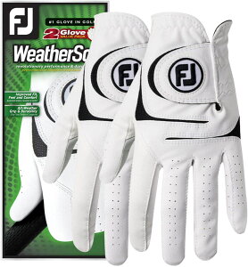 [RDY] [��������] FootJoy �����Y�E�E�F�U�[�\�t�E�S���t�E�O���[�u 2�p�b�N, ML, �������p, �z���C�g [�y�V�C�O�ʔ�] | FootJoy Men's WeatherSof Golf Glove - 2 Pack, ML, Left Handed, White
