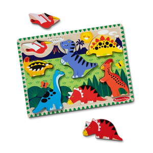 [RDY] [] Melissa & Doug ؐ`L[pYi7s[Xj- FSCF [yVCOʔ] | Melissa & Doug Dinosaur Wooden Chunky Puzzle (7 pcs) - FSC Certified