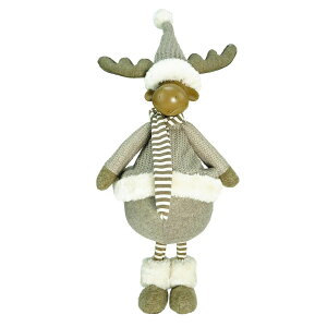 [RDY] [] 24.75 "IȃX^fBOx[W[XNX}Xe[ugbvtBMA [yVCOʔ] | 24.75" Decorative Standing Beige Moose Christmas Table Top Figure
