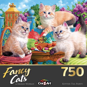 [] Cra-Z-Art t@V[ELbc 750s[X qL̃eB[p[eB[EWO\[pY [yVCOʔ] | Cra-Z-Art Fancy Cats 750-Piece Kitten Tea Party Jigsaw Puzzle