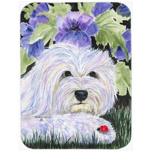 [RDY] [��������] Caroline's Treasures �R�g���E�h�E�`�����A�[���E�K���X���܂Ȕ� �� [�y�V�C�O�ʔ�] | Caroline's Treasures Coton de Tulear Glass Cutting Board Large