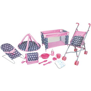 [] Lissi 5s[Xxr[h[fbNXۈ牀ĐZbg/ 8ANZT[t [yVCOʔ] | Lissi 5 Piece Baby Doll Deluxe Nursery Play Set w/ 8 Accessories
