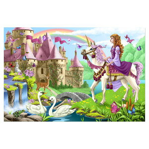 [] Melissa & Doug Ƃb̂ W{WO\[pY (48s[X, 2 x 3 feet) - FSCF؍ς [yVCOʔ] | Melissa & Doug Fairy Tale Castle Jumbo Jigsaw Floor Puzzle (48 pcs, 2 x 3 feet) - FSC Certified