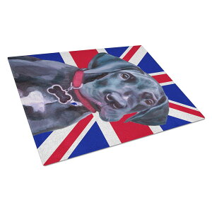 [RDY] [��������] Caroline's Treasures �����O���[�g�f�[���q���Ɖp�����j�I���W���b�N�p�����K���X�܂Ȕ� [�y�V�C�O�ʔ�] | Caroline's Treasures Black Great Dane Puppy with English Union Jack British Flag Glass Cutti