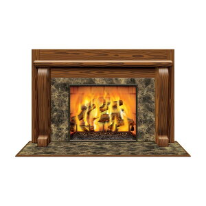 [] CX^Er[̒gF̒i{[EX^hAbv [yVCOʔ] | Insta View Fireplace Cardboard Stand-Up