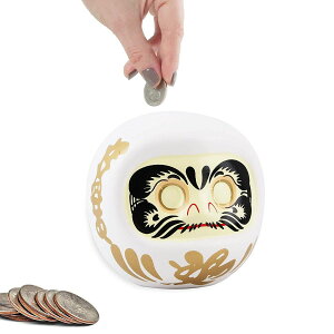 [RDY] [] ܃RCoŃÃn[j[֌W\ z[fR[V ECB50 KT00177 [yVCOʔ] | White Daruma Doll Coin Bank Money Saving Box Represent Love Harmony Relationship Ho