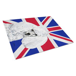 [RDY] [��������] Caroline's Treasures �����g�C�E�v�[�h���ƃ��j�I���W���b�N �C�M���X�����K���X�܂Ȕ� L�T�C�Y [�y�V�C�O�ʔ�] | Caroline's Treasures White Toy Poodle with English Union Jack British Flag Glass Cutti